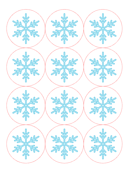 Icing sheet cupcake rounds
